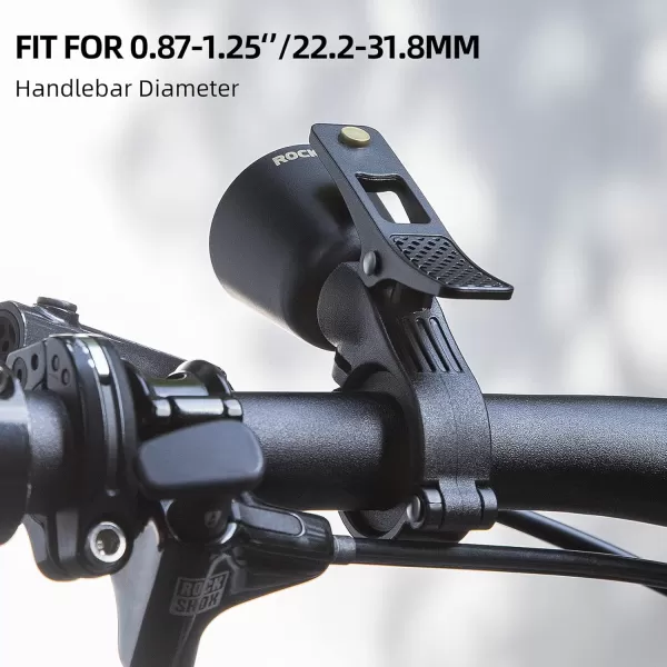 imageROCKBROS Bike Bell Classic Bicycle Bell Mountain Bike Bells for Adults with Loud Sound and Fit for 087125in222318mm Bicycle HandlebarsBlack