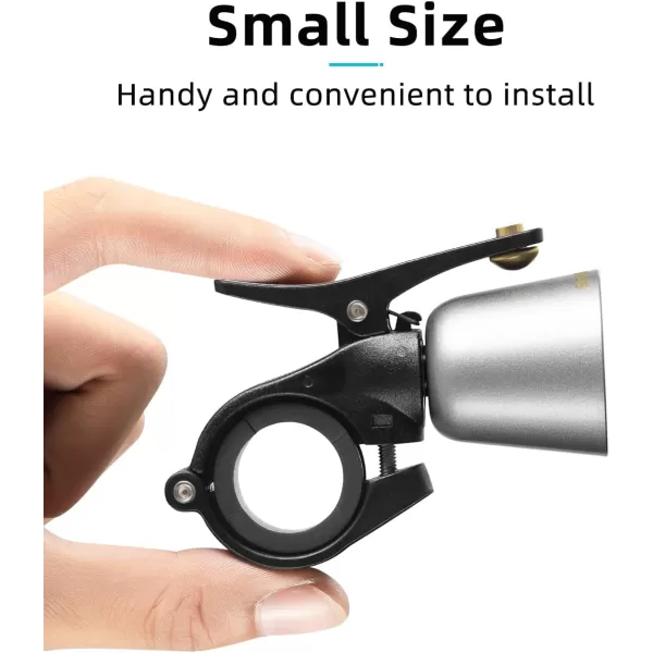 imageROCKBROS Bike Bell Classic Bicycle Bell Mountain Bike Bells for Adults with Loud Sound and Fit for 087125in222318mm Bicycle HandlebarsSilver