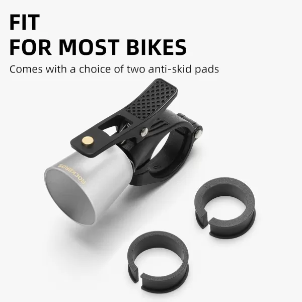 imageROCKBROS Bike Bell Classic Bicycle Bell Mountain Bike Bells for Adults with Loud Sound and Fit for 087125in222318mm Bicycle HandlebarsSilver