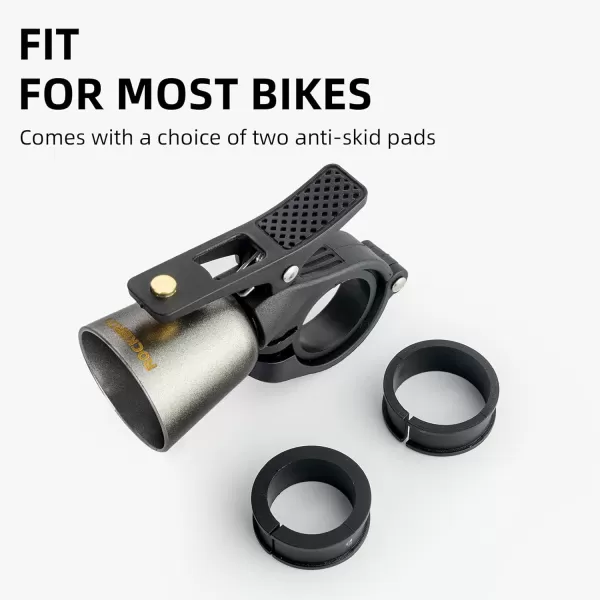 imageROCKBROS Bike Bell Classic Bicycle Bell Mountain Bike Bells for Adults with Loud Sound and Fit for 087125in222318mm Bicycle HandlebarsTitanium
