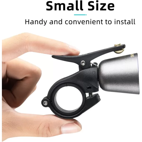 imageROCKBROS Bike Bell Classic Bicycle Bell Mountain Bike Bells for Adults with Loud Sound and Fit for 087125in222318mm Bicycle HandlebarsTitanium