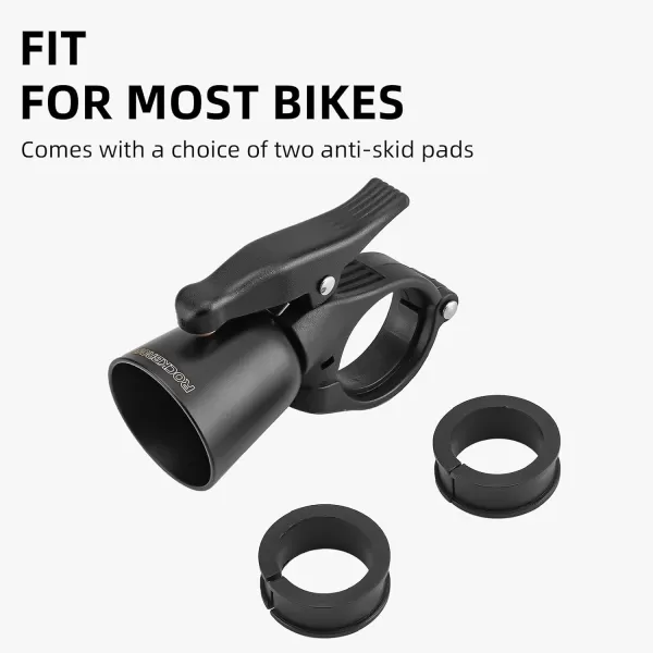 imageROCKBROS Bike Bell Classic Bicycle Bell Mountain Bike Bells for Adults with Loud Sound and Fit for 087125in222318mm Bicycle HandlebarsWoodpeckerBlack