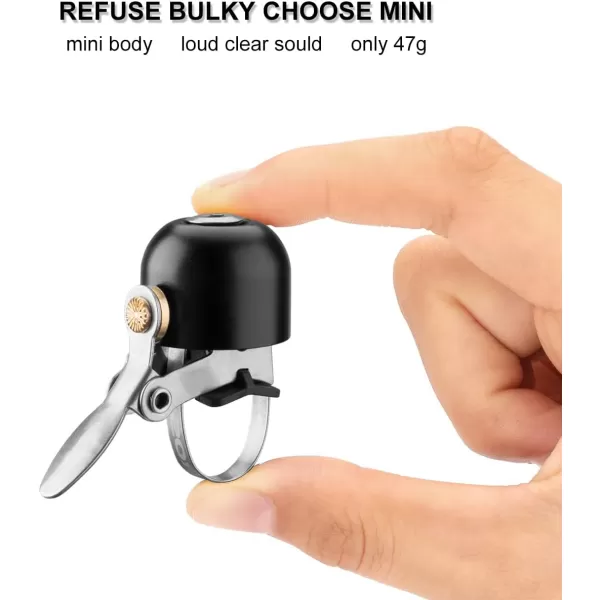 imageROCKBROS Bike Bell Classic Bicycle Bell for Bike Ring Bell with Loud Sound Bells for Road Mountain Bike Handlebars AdultsBlack 1