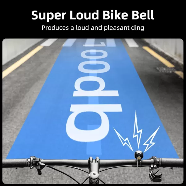 imageROCKBROS Bike Bell Classic Bicycle BellLoud Sound 100dB Bike Bells for Adults Kids Fit for 087134in Bicycle HandlebarsRoad Mountain Bike AccessoriesBlack