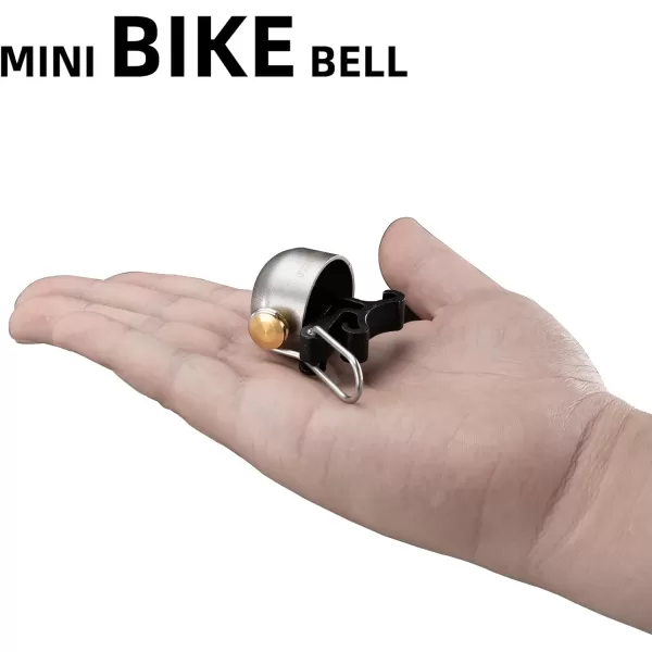 imageROCKBROS Bike Bell Classic Bicycle BellLoud Sound 100dB Bike Bells for Adults Kids Fit for 087134in Bicycle HandlebarsRoad Mountain Bike AccessoriesTitanium