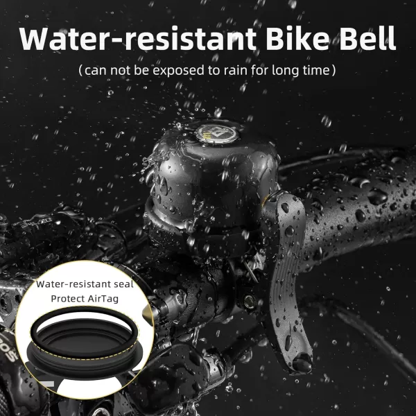 imageROCKBROS Bike Bell for Apple AirTag Hidden Bike Mount Bike AirTag Holder GPS Tracker Bike Bell AntiTheft for Adults Suitable for 087222 1254 125318mm Diameter HandlebarBlack