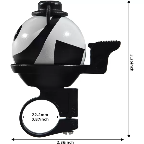 imageROCKBROS Bike Bell for Kids Bicycle Bells Cycling Bells Cute Ring Ball Bike Accessories for Girls Boys Scooter BikeBlack White