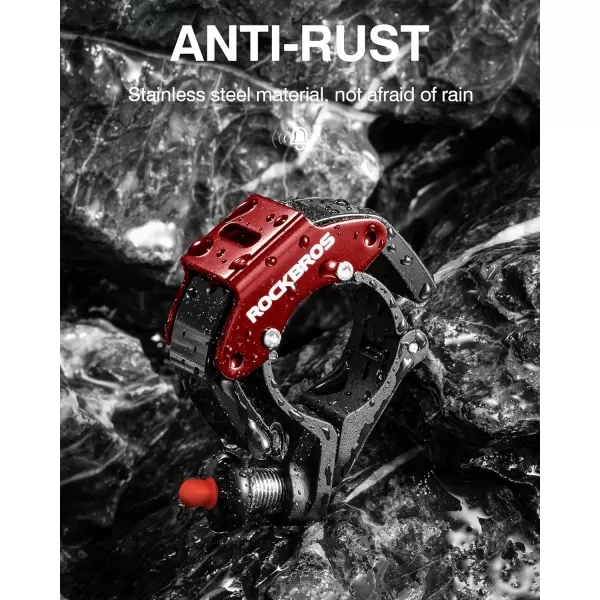 imageROCKBROS Bike Bells Hidden MTB Bells Bicycle Bells for 222mm Handlebars More Than 100dB Clear ampamp Long Sound Ringer Mountain Bike Scooter Youth BikeRed1