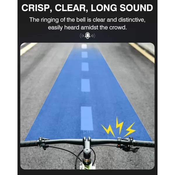 imageROCKBROS Bike Bells Hidden MTB Bells Bicycle Bells for 222mm Handlebars More Than 100dB Clear ampamp Long Sound Ringer Mountain Bike Scooter Youth BikeGray1
