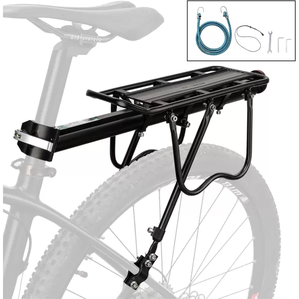 imageROCKBROS Bike Cargo Rack Rear Bike Rack Quick Release Bike Rack for Back of Bike Bike Luggage Cargo Rack Mountain Bike Rack Most 165lbs Capacity