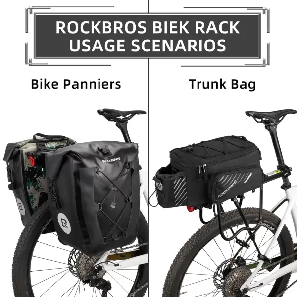 imageROCKBROS Bike Cargo Rack Rear Bike Rack Quick Release Bike Rack for Back of Bike Bike Luggage Cargo Rack Mountain Bike Rack Most 165lbs Capacity