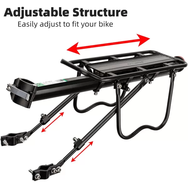 imageROCKBROS Bike Cargo Rack Rear Bike Rack Quick Release Bike Rack for Back of Bike Bike Luggage Cargo Rack Mountain Bike Rack Most 165lbs Capacity