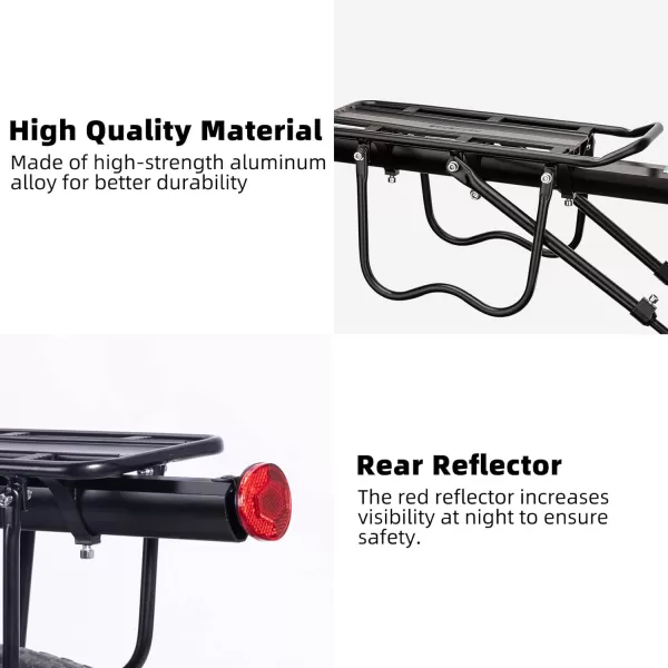 imageROCKBROS Bike Cargo Rack Rear Bike Rack Quick Release Bike Rack for Back of Bike Bike Luggage Cargo Rack Mountain Bike Rack Most 165lbs Capacity