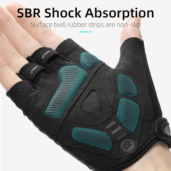 imageROCKBROS Bike Gloves for Men Half Finger Biking Glove Cycling Gloves MTB Mountain Road Bicycle Gloves ShockAbsorbing SBR Pad AntiSlip Breathable Summer Unisex WomenAsia 2XL US XL