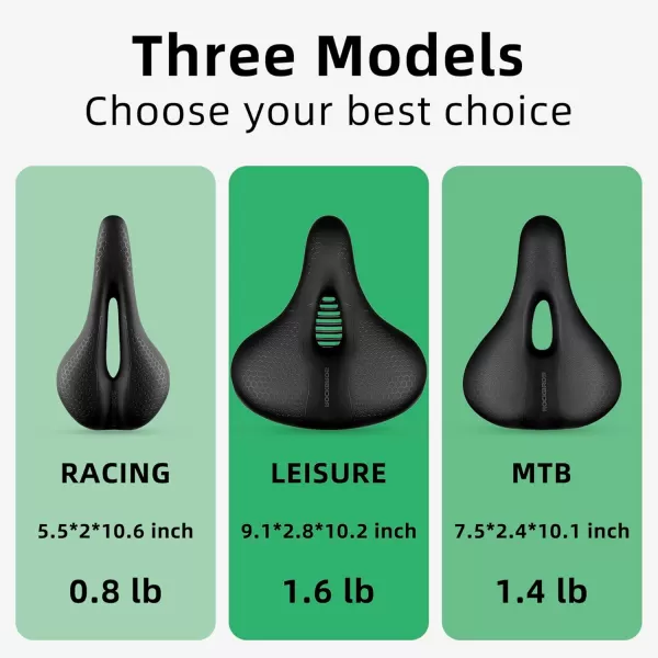 imageROCKBROS Bike Seat Memory Foam Bike Saddle Comfortable Waterproof for City Mtb Racing BikesMtb