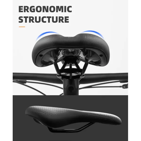 imageROCKBROS Bike Seat Memory Foam Bike Saddle Comfortable Waterproof for City Mtb Racing BikesRacing