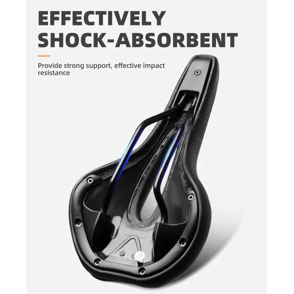 imageROCKBROS Bike Seat Memory Foam Bike Saddle Comfortable Waterproof for City Mtb Racing BikesRacing
