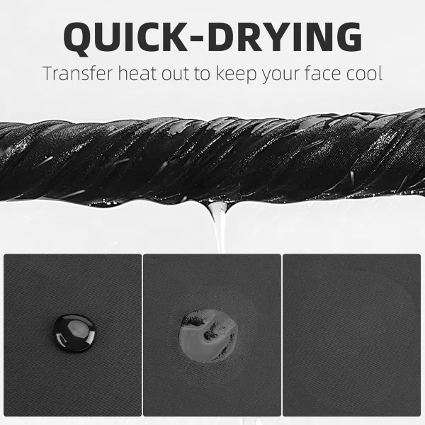 imageROCKBROS Cooling Neck Gaiter with Ear Loops Summer Face Coverings for Men Women Cycling Fishing MaskBlack