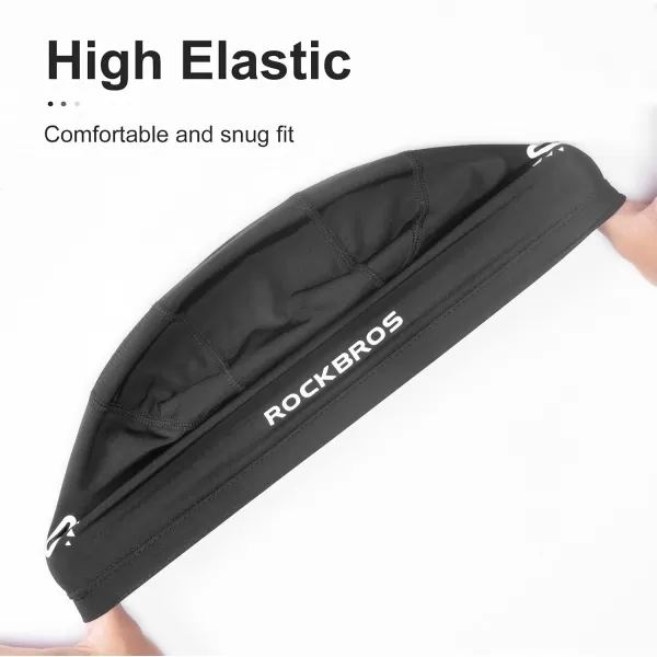 imageROCKBROS Cooling Skull Cap Helmet Liner for Men Motorcycle Skull Caps Summer Beanie Black
