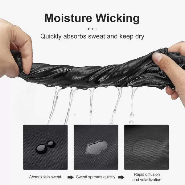 imageROCKBROS Cooling Skull Cap Helmet Liner for Men Motorcycle Skull Caps Summer Beanie Black