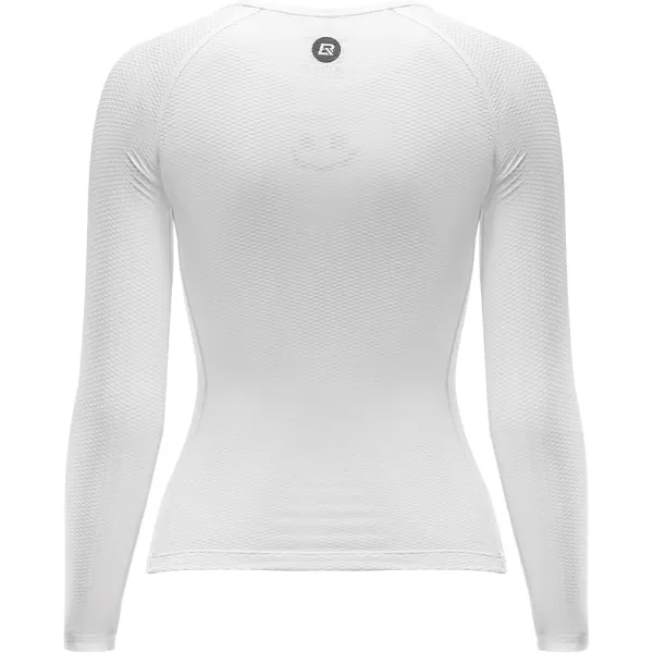 imageROCKBROS Cycling Base Layer Women Quick Dry Long Sleeve Cycling Jersey Compression Mesh Undershirt Breathable Biker ShirtsWhite