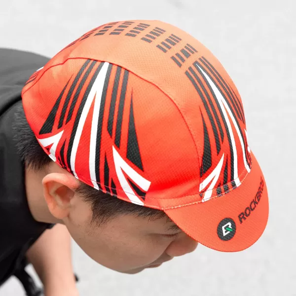 imageROCKBROS Cycling Cap Sun Visor Ployester Breathable Hat for Men Women Motorcycle Caps Road Mountain BikeRed Black