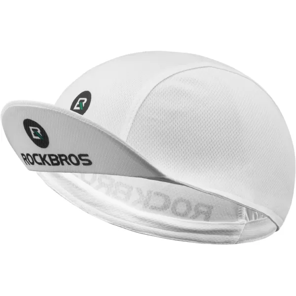 imageROCKBROS Cycling Cap Sun Visor Ployester Breathable Hat for Men Women Motorcycle Caps Road Mountain BikeWhite Black