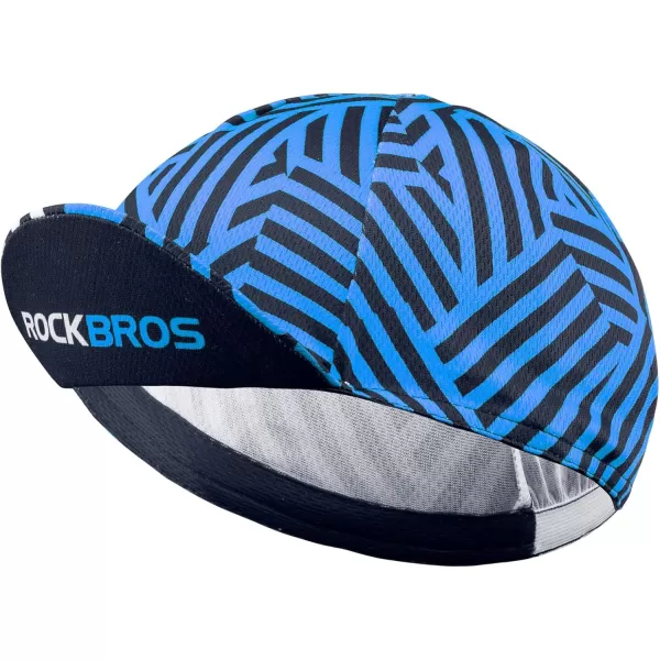 imageROCKBROS Cycling Cap Sun Visor Ployester Breathable Hat for Men Women Motorcycle Caps Road Mountain BikeZebra Blue