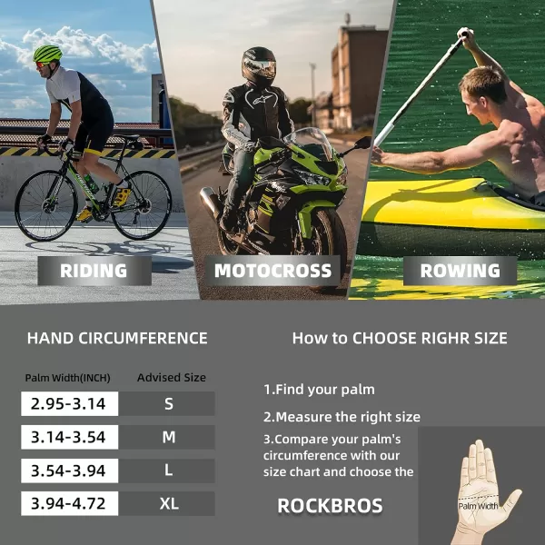 imageROCKBROS Cycling Gloves Bike Gloves Biking Gloves for Men and Women Half Finger MTB Road Bicycle Gloves  Absorbing Gel Pad AntiSlip Breathable Motorcycle Mountain Bike Gloves UnisexUS SAsian M