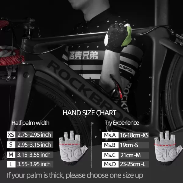 imageROCKBROS Cycling Gloves for Men Mountain Bike Gloves Bicycle Gloves SBR Pad AntiSlip Road Riding Gloves for Spring Autumn Breathable Sports GlovesShortGreen