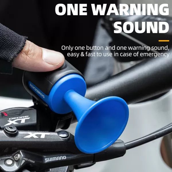 imageROCKBROS Electric Bike Horn 120dB Adults Kids Bike Horn Alarm IPX4 Waterproof Electronic Bicycle Horns for Handlebars Ebike Scooter HornBlack