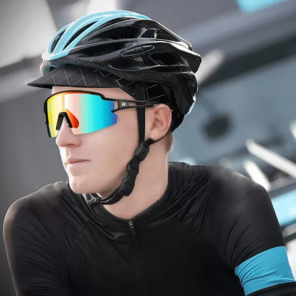 imageROCKBROS Mens Cycling Cap Breathable Sun Proof Helmet Liner HatBlack