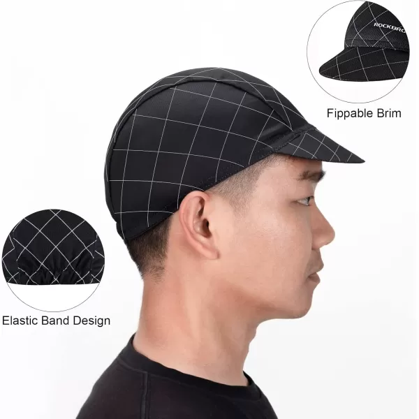 imageROCKBROS Mens Cycling Cap Breathable Sun Proof Helmet Liner HatBlack