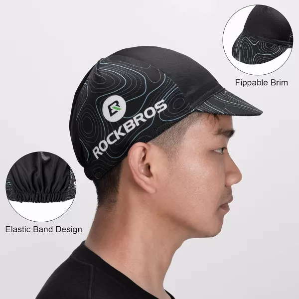 imageROCKBROS Mens Cycling Cap Breathable Sun Proof Helmet Liner HatBlack Blue