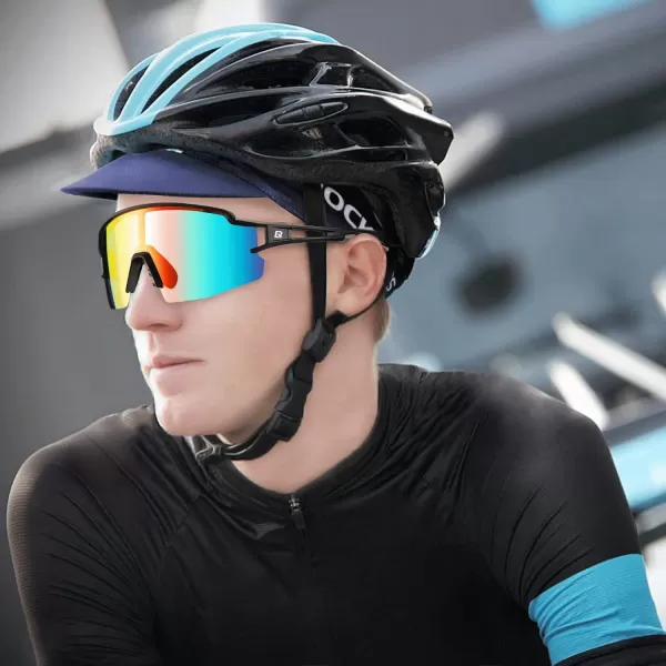 imageROCKBROS Mens Cycling Cap Breathable Sun Proof Helmet Liner HatBlue Purple