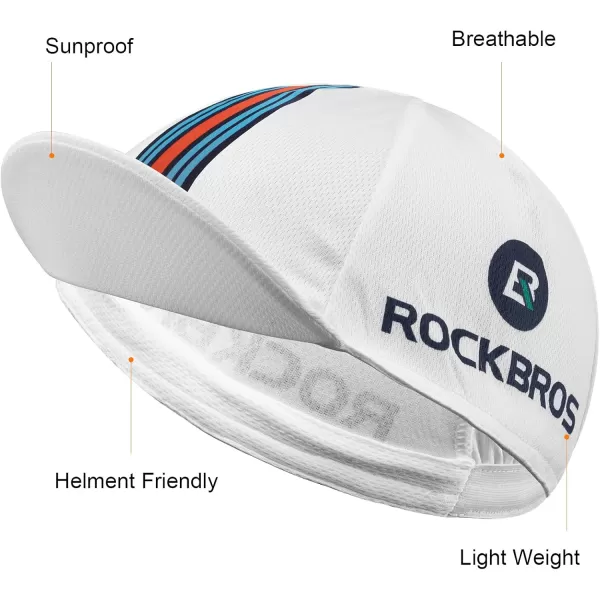 imageROCKBROS Mens Cycling Cap Breathable Sun Proof Helmet Liner HatWhite