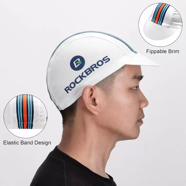 imageROCKBROS Mens Cycling Cap Breathable Sun Proof Helmet Liner HatWhite