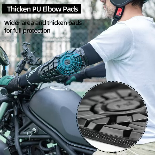 imageROCKBROS Mens Elbow Pads Arm Sleeves UPF50 UV Protection Basketball Shooter Sleeves Elbow Compression Cooling Sleeves