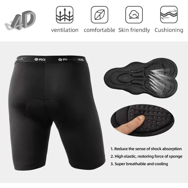 imageROCKBROS Mountain Bike Shorts MTB Bike Shorts for Men Padded Mountain Bike ShortsKhaki