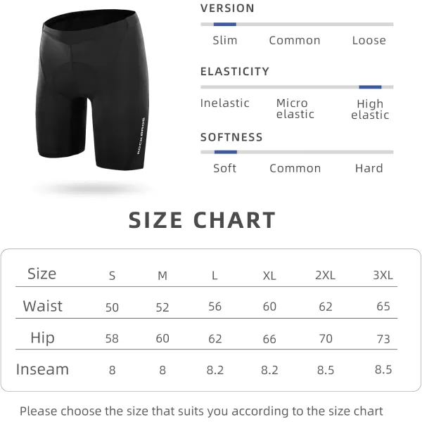 imageROCKBROS Padded Bike Shorts Women Cycling Shorts with 3D Padding Road Mountain Spin Bike Shorts for Outdoor Indoor CyclingBlack