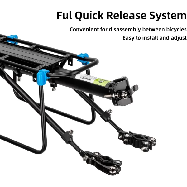 imageROCKBROS Rear Bike Racks Quick Release Bike Cargo Rack Bike Rack for Back of Bike Aluminum Alloy Mountain Bike Rear Rack
