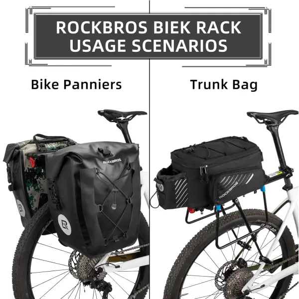 imageROCKBROS Rear Bike Racks Quick Release Bike Cargo Rack Bike Rack for Back of Bike Aluminum Alloy Mountain Bike Rear Rack