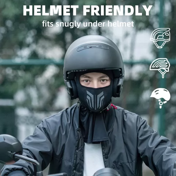 imageROCKBROS Summer Balaclava Cooling Face Mask Cover Ice Silk Neck Gaiter Hood for Men Women Cycling Motorcycling Running Climbing Black