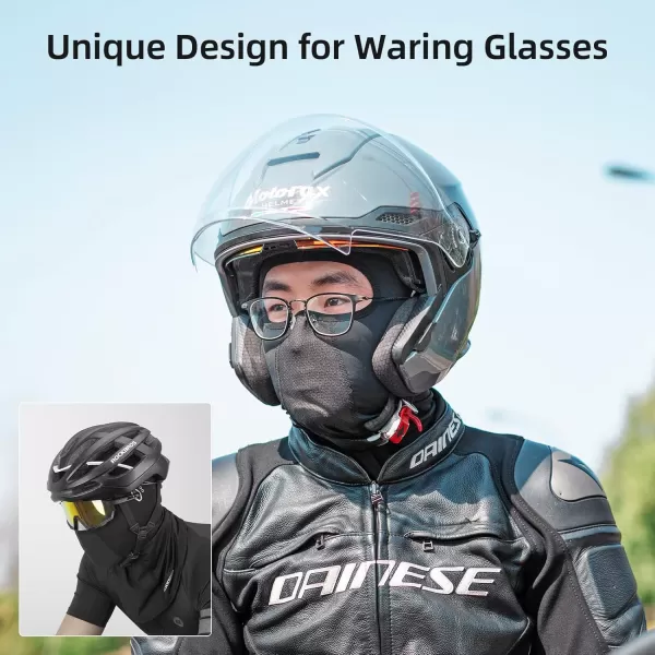 imageROCKBROS Summer Balaclava Face Mask Cooling Neck Gaiter Breathable Face Covering Motorcycle Cycling for Men WomenBlack 3 Packs