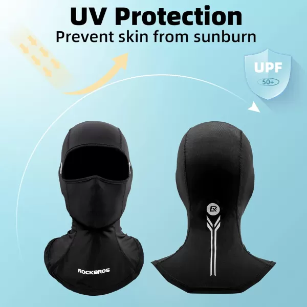 imageROCKBROS Summer Balaclava Face Mask Cooling Neck Gaiter Breathable Face Covering Motorcycle Cycling for Men WomenBlue
