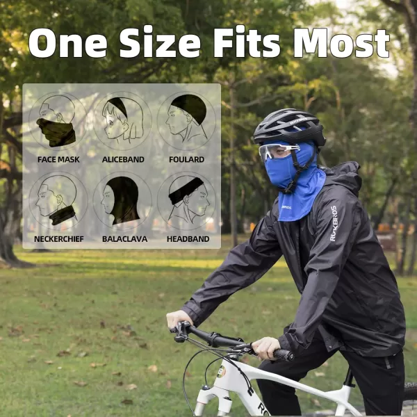 imageROCKBROS Summer Balaclava Face Mask Cooling Neck Gaiter Breathable Face Covering Motorcycle Cycling for Men WomenBlue 2 Packs