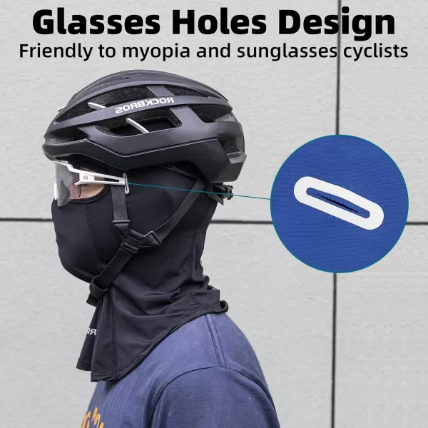 imageROCKBROS Summer Balaclava Face Mask Cooling Neck Gaiter Breathable Face Covering Motorcycle Cycling for Men WomenBlue