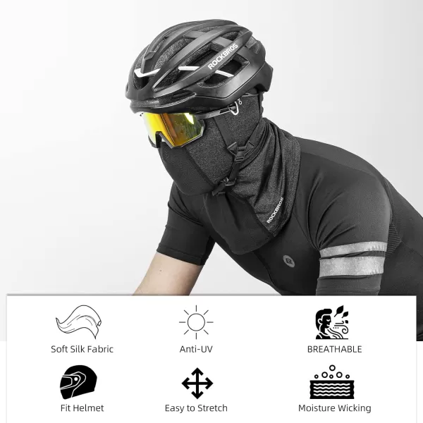 imageROCKBROS Summer Balaclava Face Mask Cooling Neck Gaiter Breathable Face Covering Motorcycle Cycling for Men WomenGrey 2 Packs