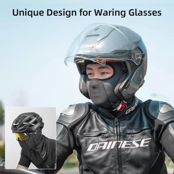 imageROCKBROS Summer Balaclava Face Mask Cooling Neck Gaiter Breathable Face Covering Motorcycle Cycling for Men WomenGrey 2 Packs