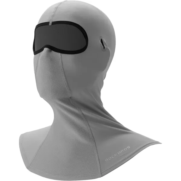 imageROCKBROS Summer Balaclava Face Mask Cooling Neck Gaiter Breathable Face Covering Motorcycle Cycling for Men WomenLight Grey